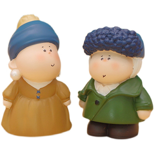 经典正版月半胖艺术家盲盒创意可爱小摆件送女生闺蜜同学生日礼物