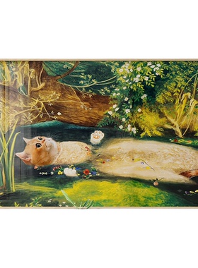 绝美可爱肥橘猫咪艺术装饰画儿童