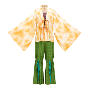 花朝记|环佩|晋制汉服褶衣仿南北朝缚裤人丝印花传统日常风春夏