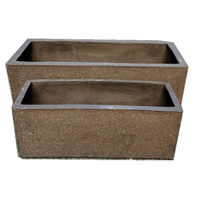 户外长方马槽花箱鱼缸荷花盆粗陶