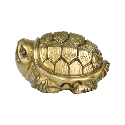 全铜实心铜龟手把件书房桌面摆件