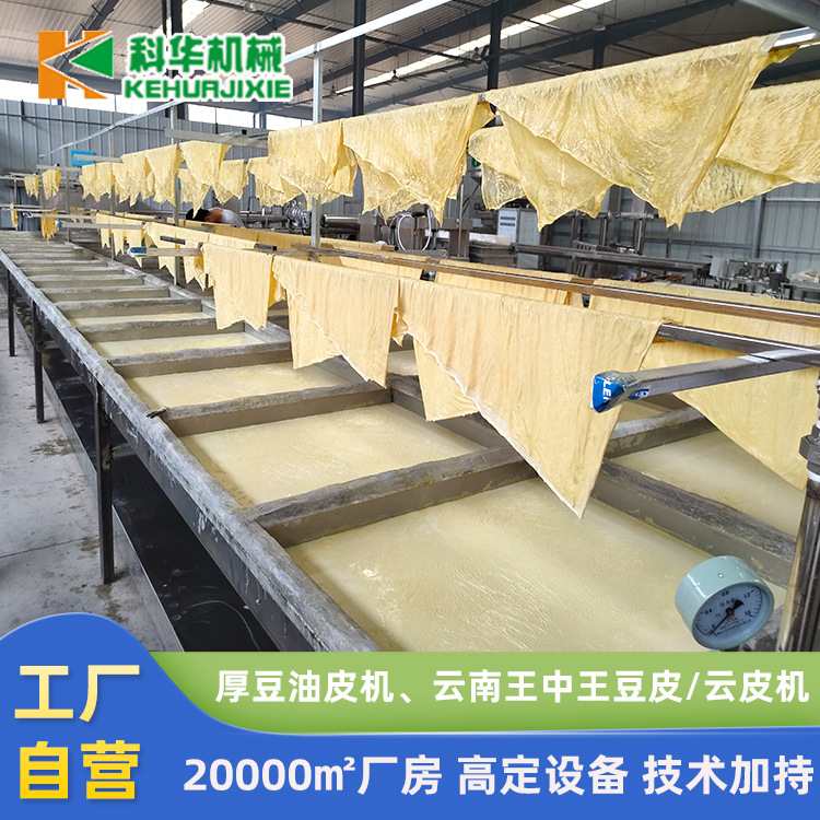 手工线云皮机 厚油皮机 1斤豆出8两皮无费浆 大型腐竹云皮生产线