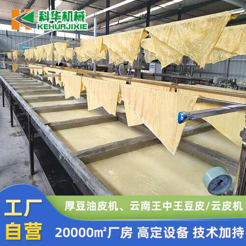 手工线云皮机 厚油皮机 1斤豆出8两皮无费浆 大型腐竹云皮生产线