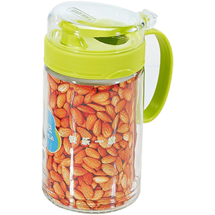 茶花油壶透明油瓶家用厨房带盖大小号醋瓶酱油瓶调味壶玻璃调料罐