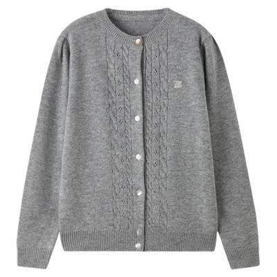 elandkids女童甜美针织开衫