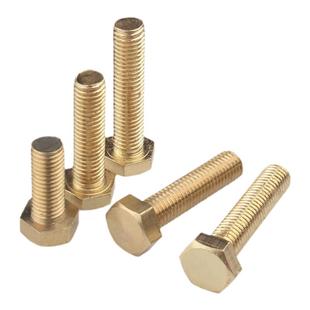 铜外六角螺栓外六角螺丝铜制螺杆六角螺栓机牙螺丝M4M5M6M8M10M12