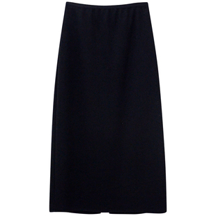 333sss 巨好穿！加厚黑色长裙直筒裙～针织卫裙