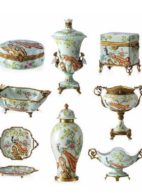 将军罐纯铜装饰品古典客厅摆件