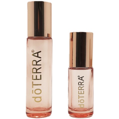 桃粉色滚珠瓶精油走珠加厚玻璃