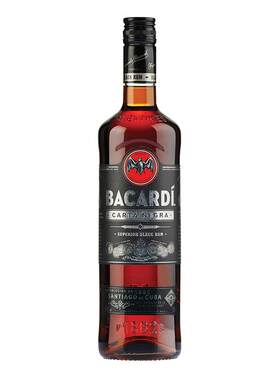官方直营bacardi烘培黑朗姆酒