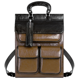 2026新款双肩包女款高级感英伦大容量书包设计感小众通勤电脑背包