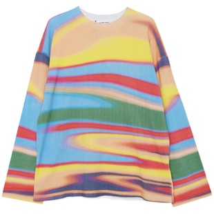 J1M5买手店 SHORT SENTENCE短句 24SS落日印花针织长袖T恤