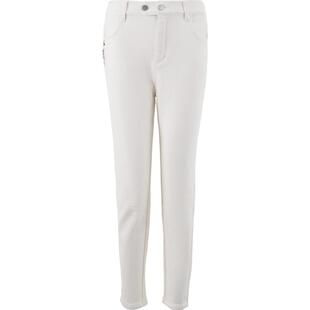 渔牌女装牛仔裤2024年新款女简约绣花纯棉休闲九分长裤子FGGC6021