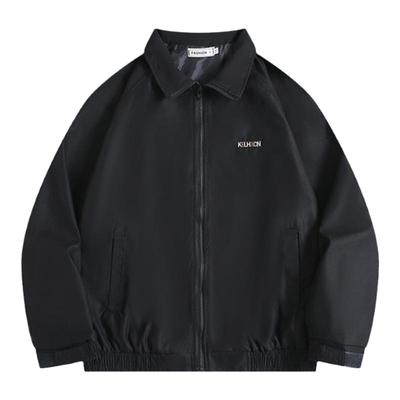 BOYUE帛跃翻领刺绣斜纹夹克