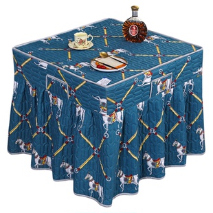 新款烤火桌罩套电炉罩正方形家用烤火罩电暖炉罩子炉子套取暖桌罩