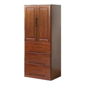 实木衣柜卧室家用小户型收纳柜儿童衣橱储物柜简易立式窄款挂衣柜