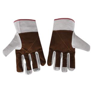 洁盾帆布手套劳保工作工地24线双层加厚机械焊工手套短款作业防护