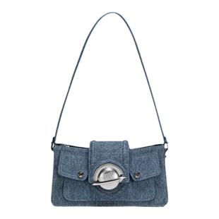 【蓝盈莹同款】JTB千禧包.新款百搭斜挎小众牛仔包通勤腋下女包