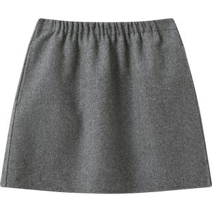 【羊毛】播毛呢短款半身裙女秋冬百搭气质A字裙DDS4BD5105