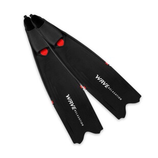 wave新款男女自由潜长脚蹼透明脚蹼渔猎蛙鞋舒适柔韧游泳长脚蹼