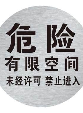 有限空间喷漆模板标识牌