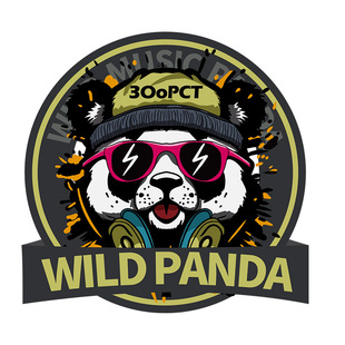 个性创意音乐熊猫越野车贴SUV车窗车门侧后窗三角窗汽车玻璃贴纸