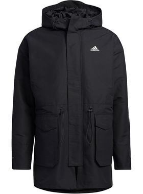 Adidas正品男子中长外套夹克