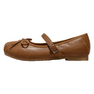 白色软底芭蕾舞鞋女2026春季新款一字带法式气质平底鞋包头凉单鞋