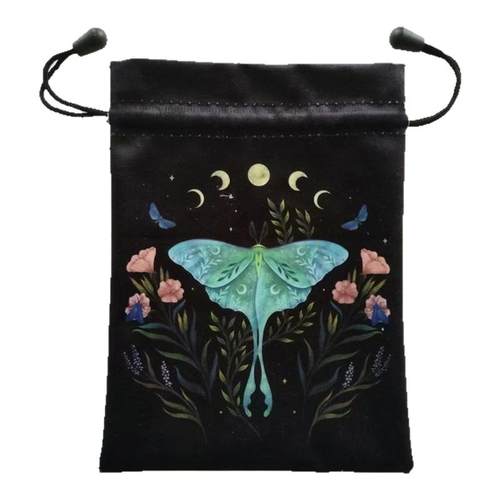 柔软月相蝴蝶绒布袋塔罗布牌袋卡牌塔牌收纳袋子保护小布袋抽绳袋