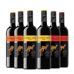【官旗】黄尾袋鼠世界西拉梅洛加本力苏维翁6瓶红葡萄酒年货送礼