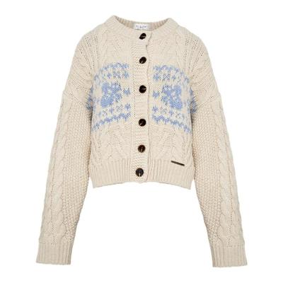 小火龙绞花针织开衫圣诞新年毛衣