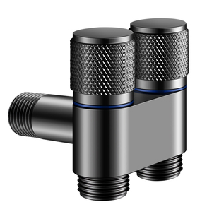 洗衣机水龙头一进二出角阀三通自动止水阀铜一分二接头水管接口