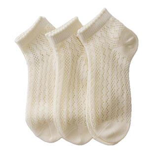 袜子女秋季薄纯色袜防臭吸汗透气浅口船袜不掉跟女士短筒花边袜