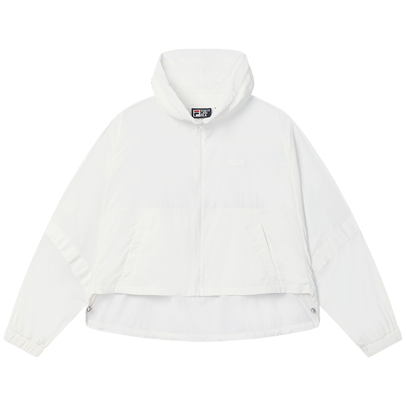 UPF50+防晒衣│FILA斐乐女梭织运动外套25夏新轻薄短款宽松皮肤衣