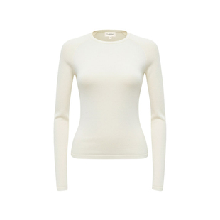 Lorene毛衣女2025秋冬新款纯羊毛针织衫圆领修身长袖保暖毛衫女