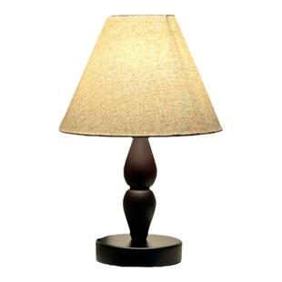 中古风侘寂风台灯美式复古卧室书房床头灯温馨实木布艺创意装饰灯