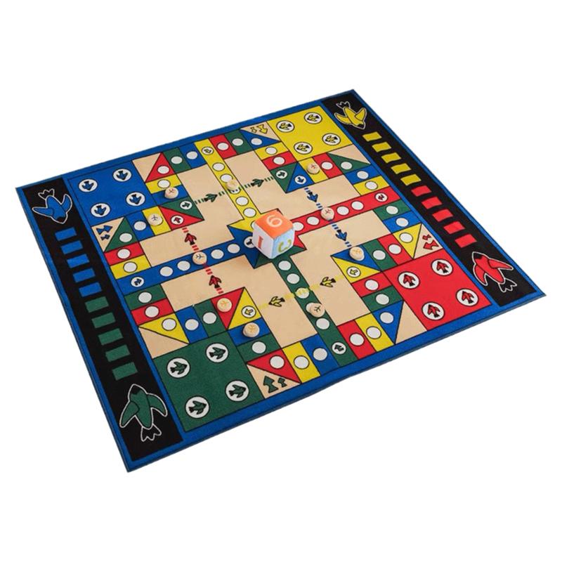 儿童飞行棋益智大号游戏毯毛绒跳棋二合一爱情公寓桌游棋玩具亲子