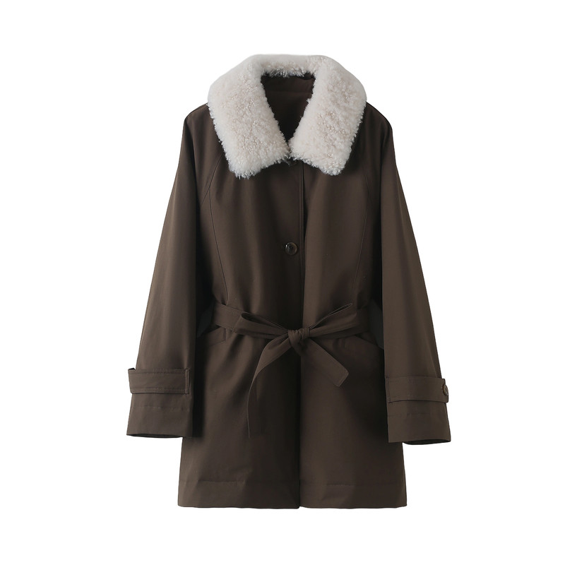 羽绒服2026冬山羊绒皮毛一体