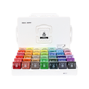 青竹画材水粉颜料美术生专用大师果冻套装49色初学42色80ml色彩50流光白官方店丙粉金典黑48色画画水彩盒装