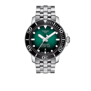 【龚俊同款】Tissot天梭海星80机械男士瑞士运动潜水腕表绿水鬼