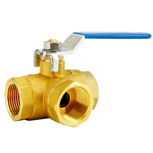 全铜三通分流球阀内螺纹T型一分二加厚太阳能热水器四通阀门开关