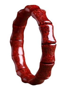 朱砂手串紫金砂竹节手排男女