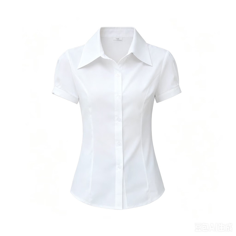 2026夏季新品女式白衬衫女短袖职业装修身半袖工作女衬衣大码女装