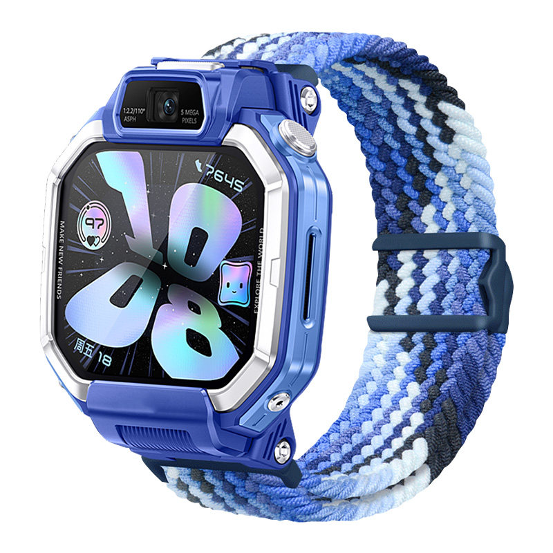 适用华为超新星X1编织表带x1pro磁吸扣watch kids新款儿童手表DRP-L10尼龙弹力运动透气替换配件男女学生通用