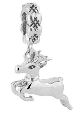 吊坠纯银抗氧化女不过敏小鹿串珠