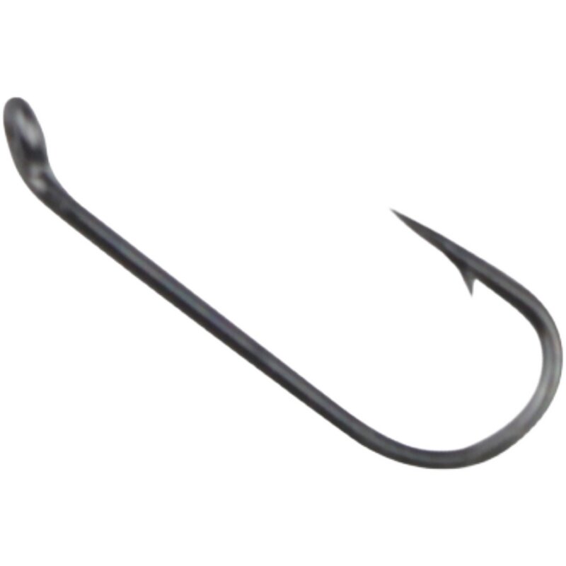 弯柄路亚白条翘嘴小号管付长柄鱼钩绑制飞蝇裸钩湿式干式飞钓单钩