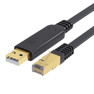 腾飞usb转console调试线USB转RJ45串口232免驱路由器交换机串口232线控制线转口转换线