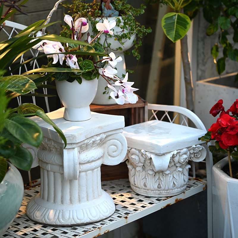 欧式罗马柱小柱头创意摆件底座庭院装饰阳台布景摄影道具婚庆摆设