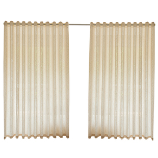 窗帘免打孔安装伸缩杆一整套纱帘透光不透人美式法式纱门帘隔断帘