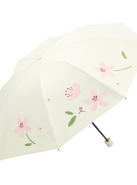天堂伞花朵三折防晒晴雨两用伞
